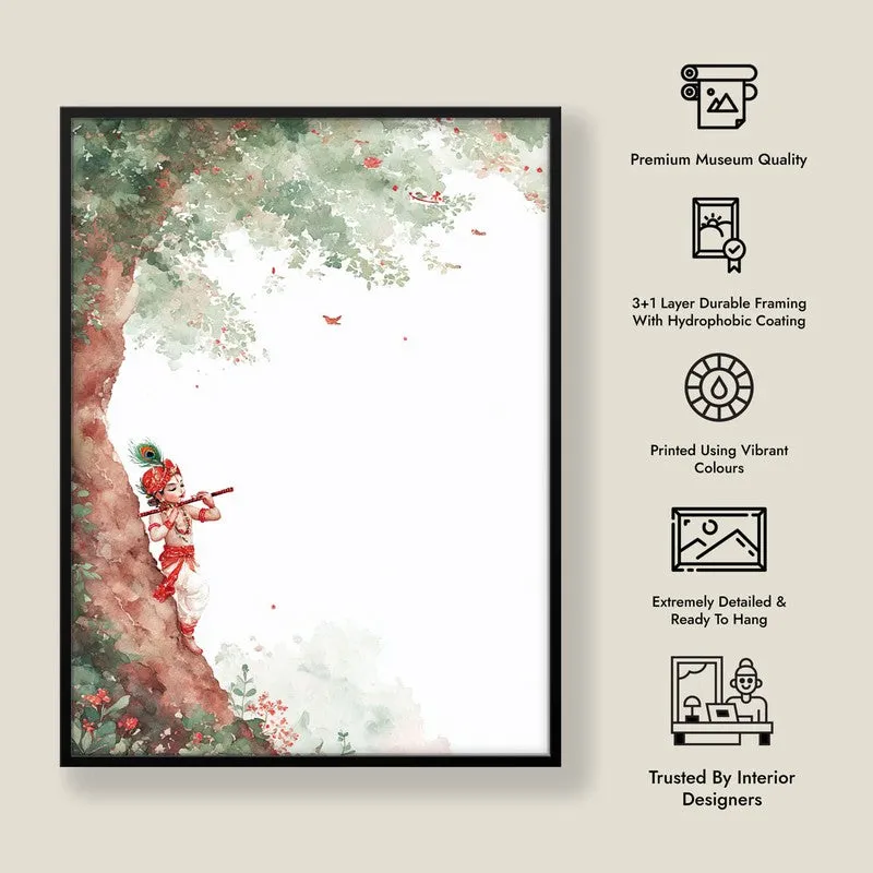 Baal Gopal Lord Krishna Enchanting Archival Paper Wall Art media 8