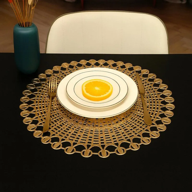 Sunlace Golden Round PVC Table Mats - Set Of Four media 5