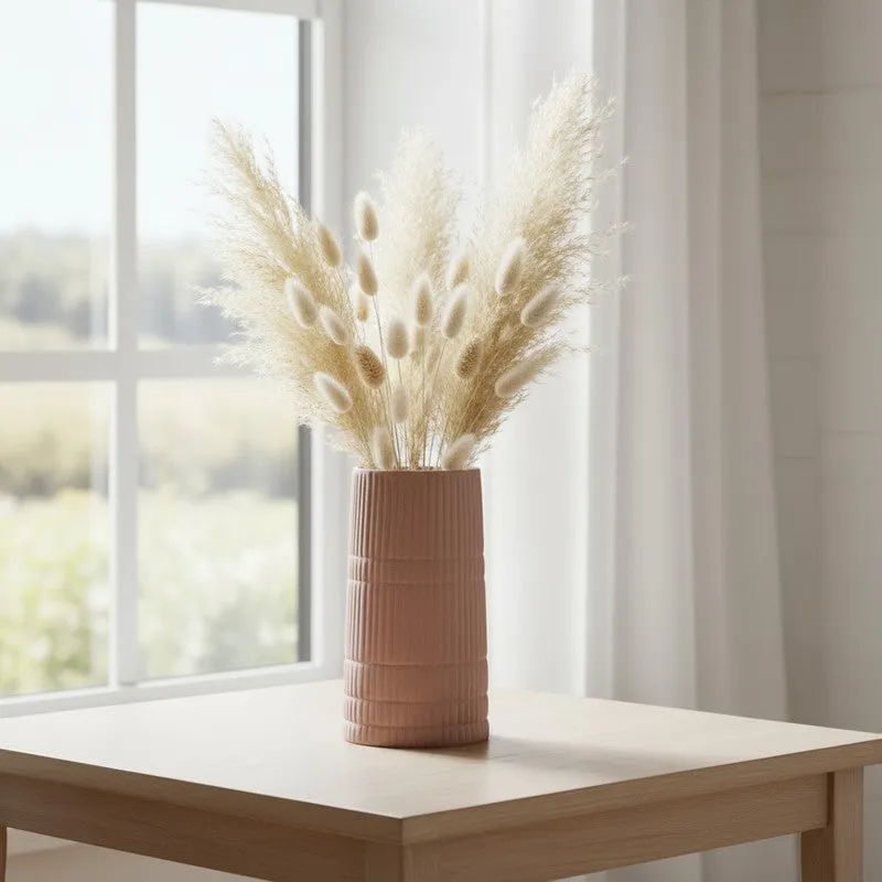 Soft Rose Textured Ceramic Vase media 7