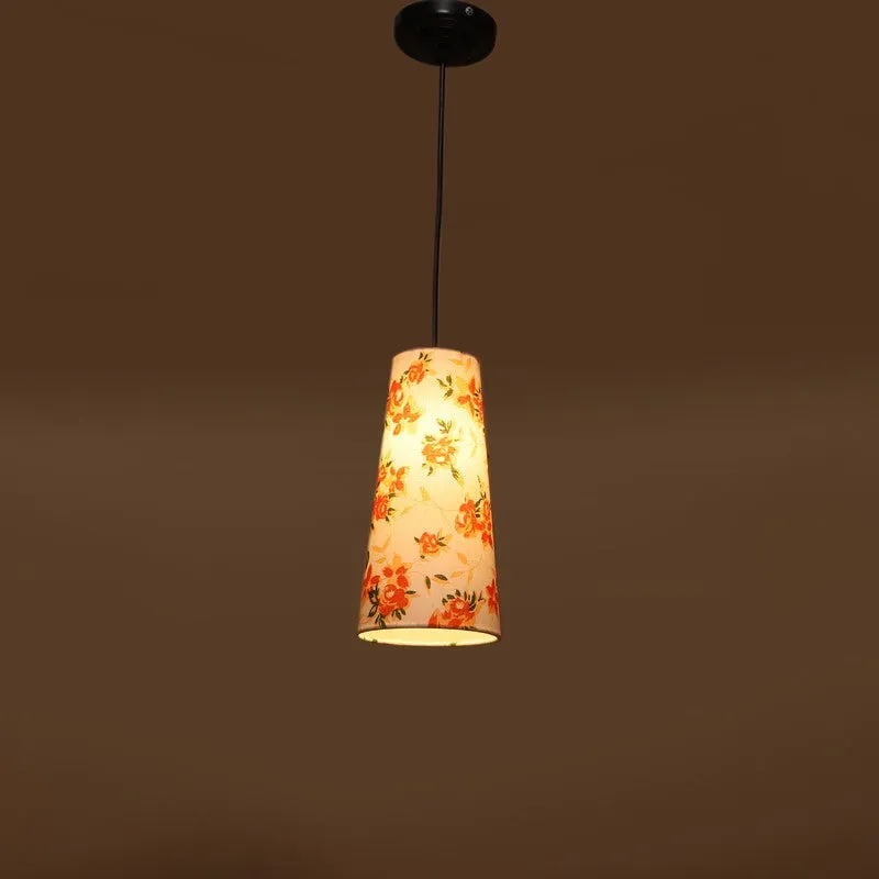 Solarae Metal Ceiling Lamp - White & Orange media 6