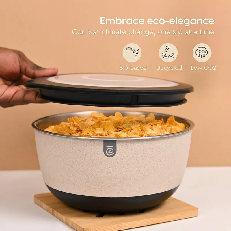 Eco Airtight Container (Black & Beige/2000 mL Each) - Set Of Two media 3