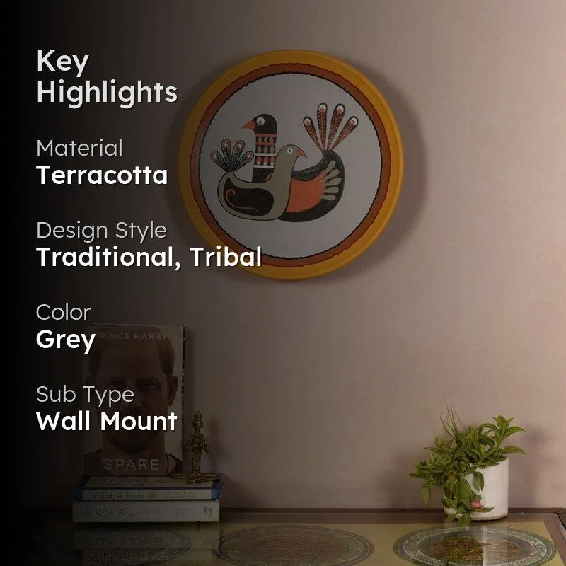 Chidiya Terracotta Wall Plate media 2