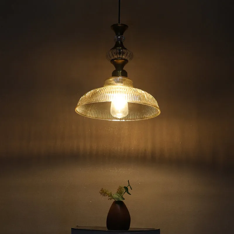 Glitta Glass & Iron Ceiling Lamp - Gold media 1