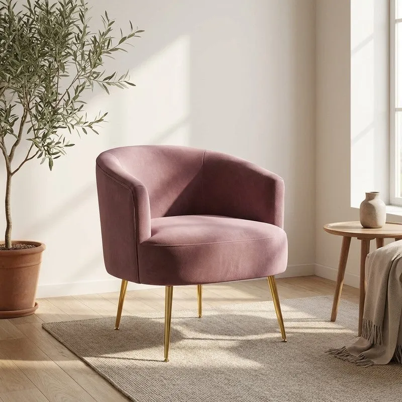 Stylo Neem Wood Accent Chair - Purple media 1