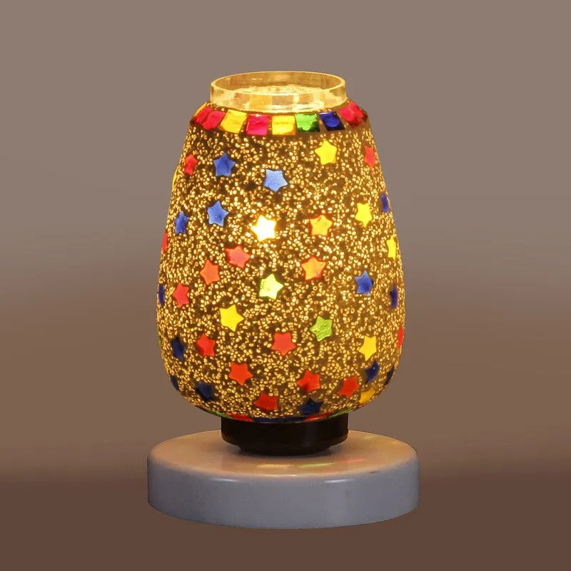 Lumyra Glass Table Lamp With Wooden Base - Multicolor media 7