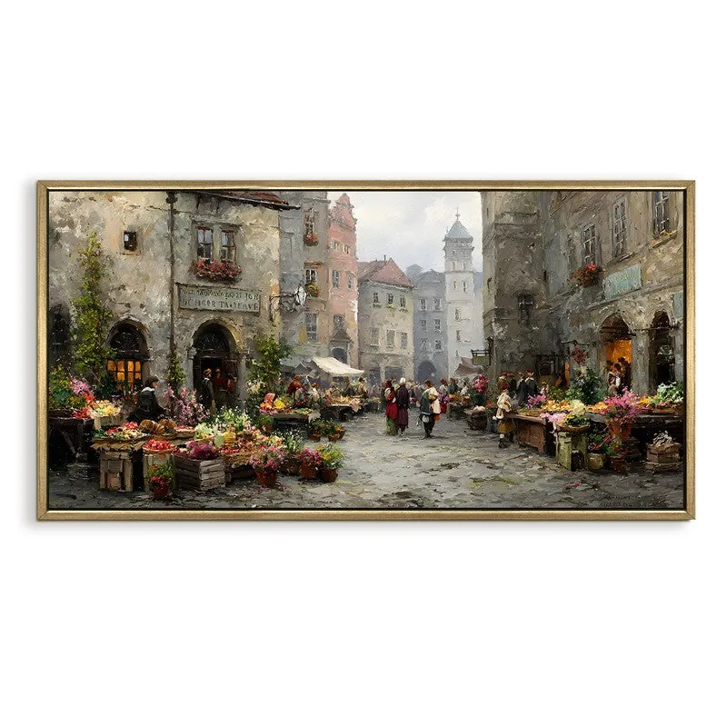 Heritage Walk Canvas Wall Painting With Frame media 3