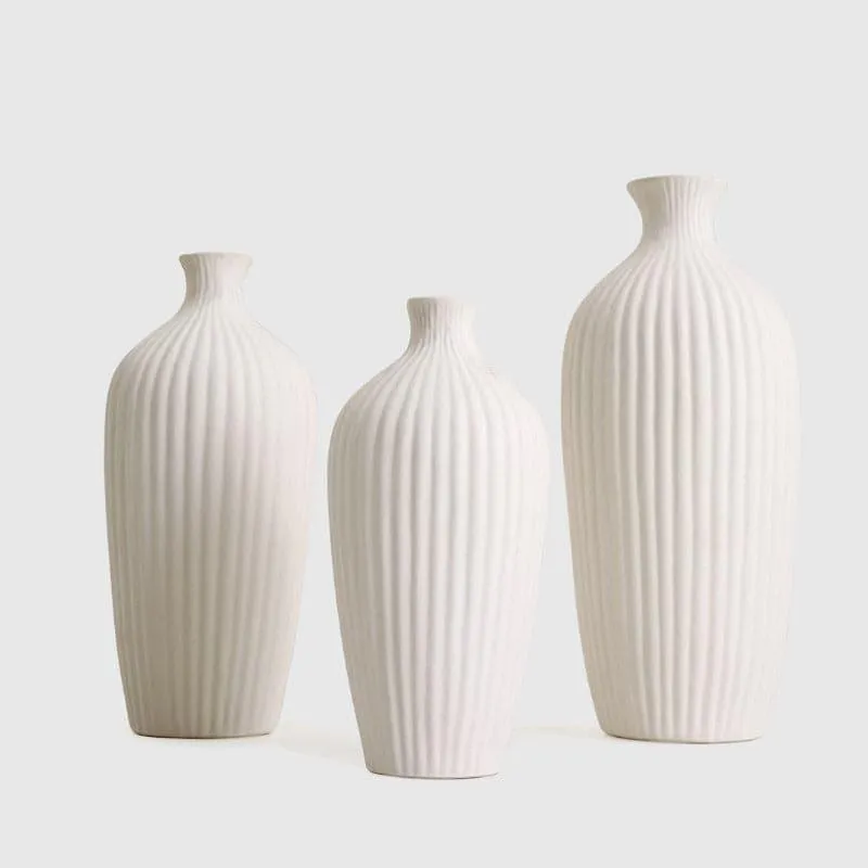Nara Vase (White) - Set Of Three media 3