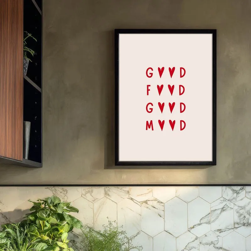 Kitchen Quotes Archival Canvas Wall Art - Black,Red media 3