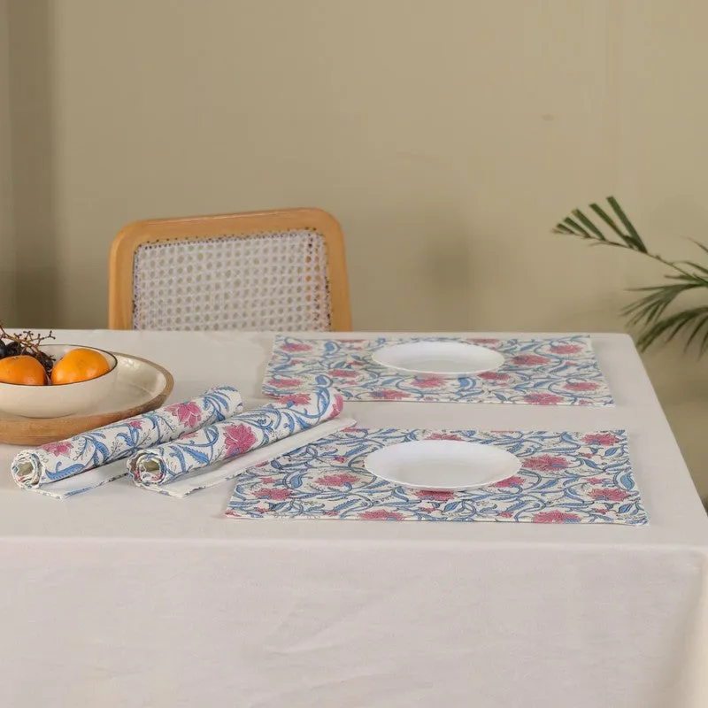 Petal Whisper Canvas Table Mats - Set Of Six media 3