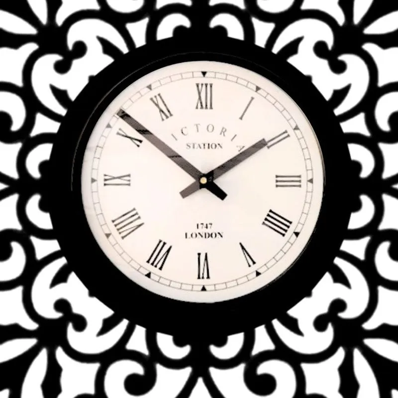 Orna Steel Analog Wall Clock - Black media 5