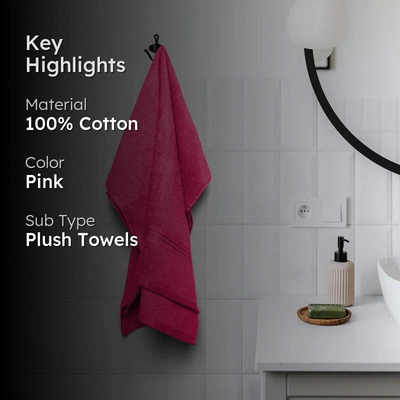 Micro Cotton LuxeDry Solid Bath Towel - Pink media 2