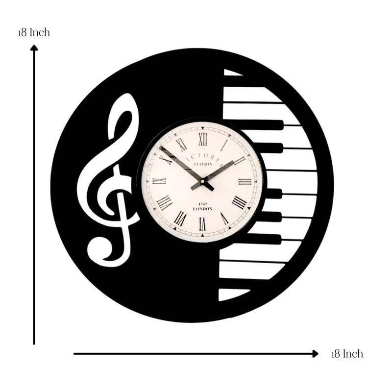 Melody Steel Analog Wall Clock - Black media 7