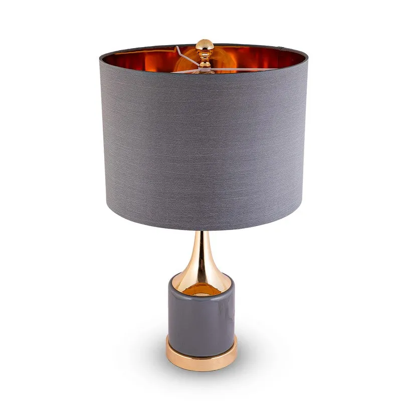AarviDecor Norwood Designer Metal Table Lamp - Grey media 4