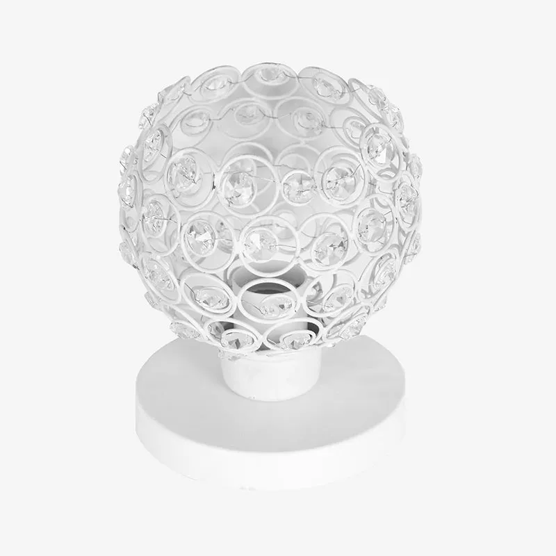 Crystal Swirls Metal Table Lamp - White media 4
