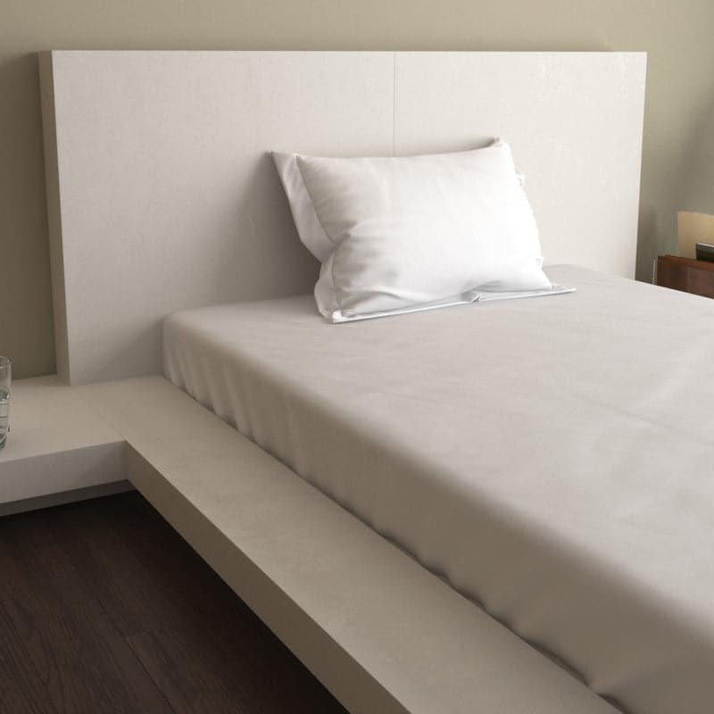 Chromo Cozy Solid Cotton Bedsheet (White) - 400 TC media 4