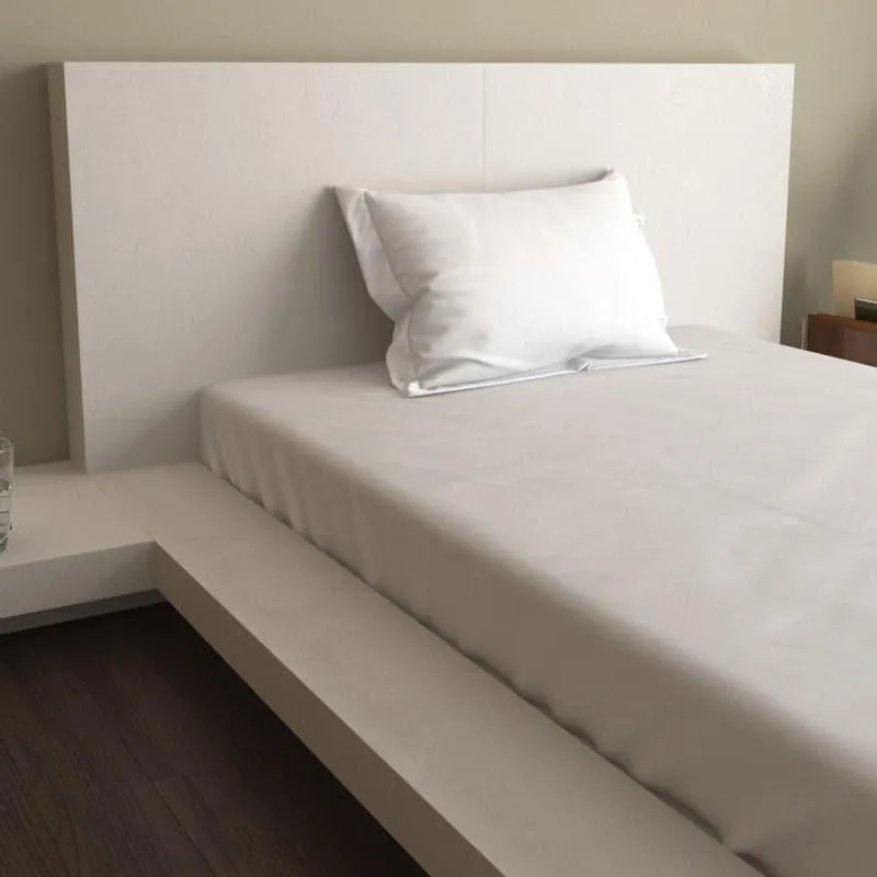 Chromo Cozy Solid Cotton Bedsheet (White) - 400 TC media 4