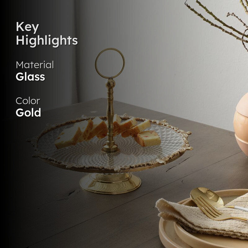 Crystal Norma Cake Stand - Gold media 2