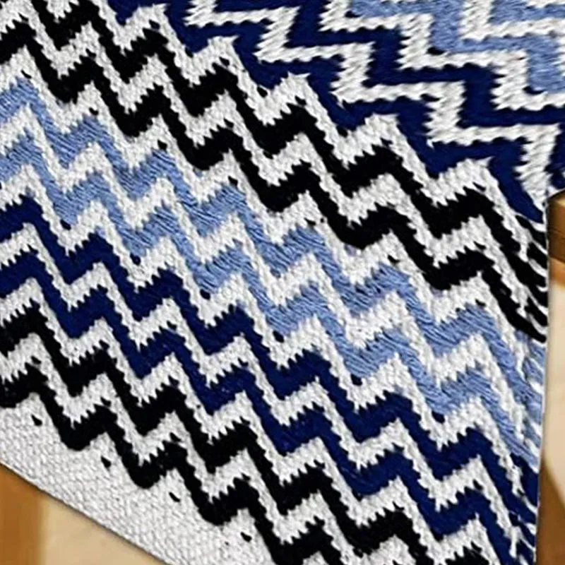 Zig Zag Peaks Chevron Cotton Table Runner media 5