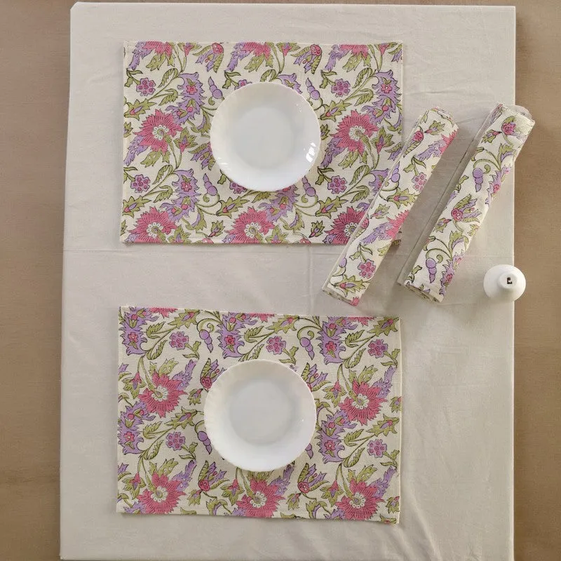 Botanical Bliss Canvas Table Mats - Set Of Four media 4