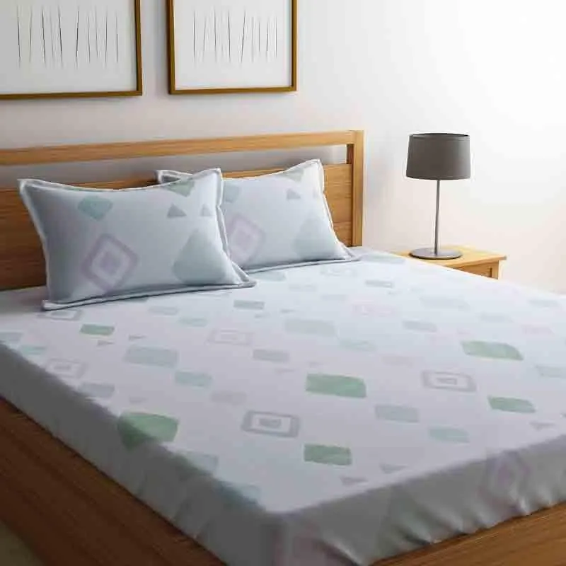 Faint Rhombi Cotton Bedsheet - 210 TC media 3