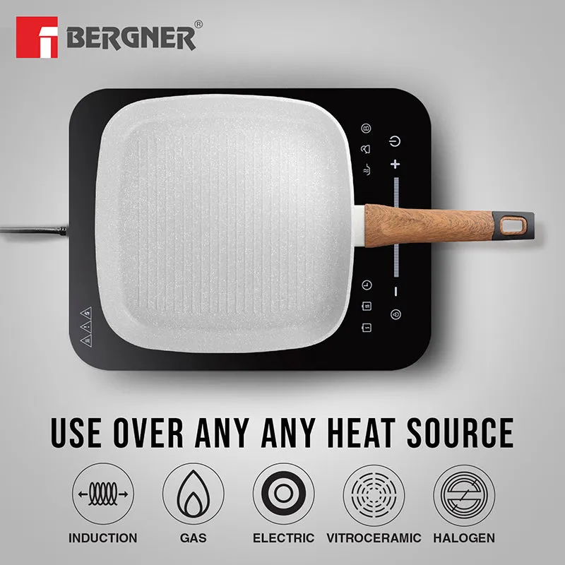 Bergner Smooth Sear Induction Safe Non-Stick Grill Pan - 28 cm media 5