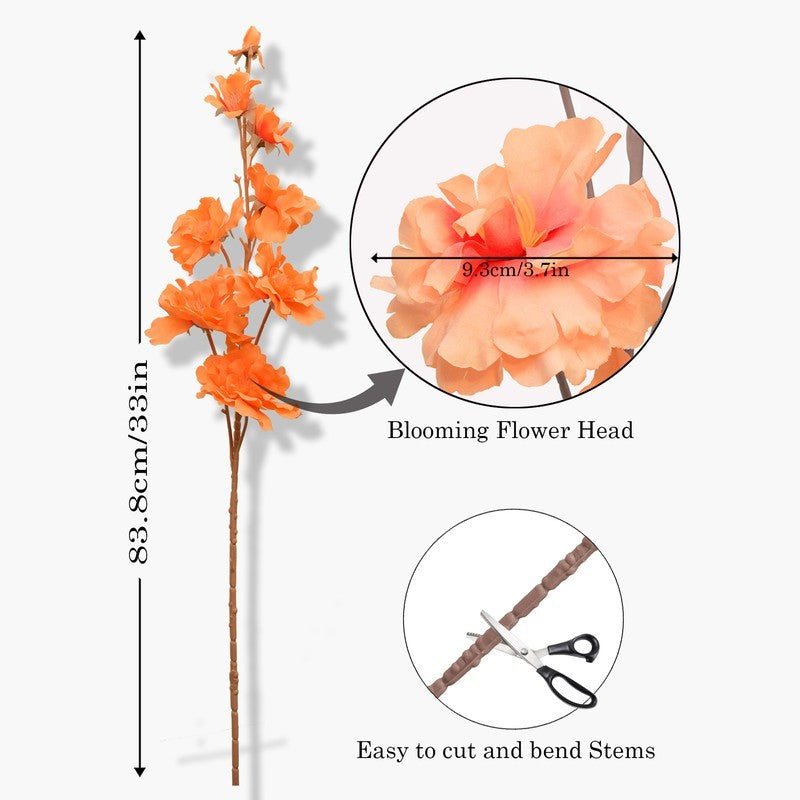 EverBloom Duo (Orange) Stylish Faux Floral - Set Of Two media 7