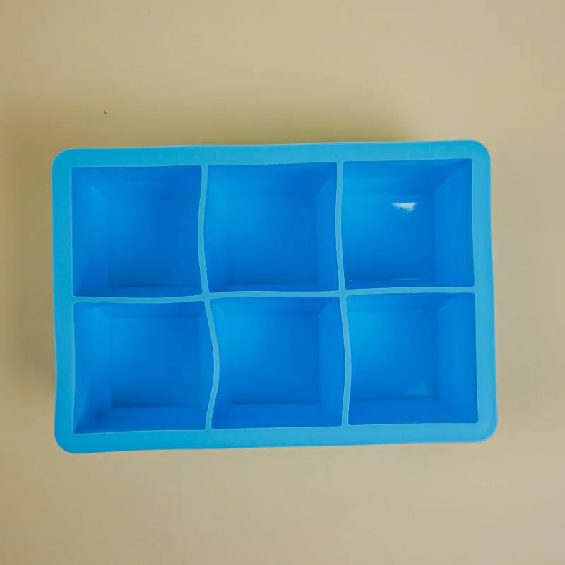 Geometric Silicone 6-Cube Ice Mould - Blue media 4