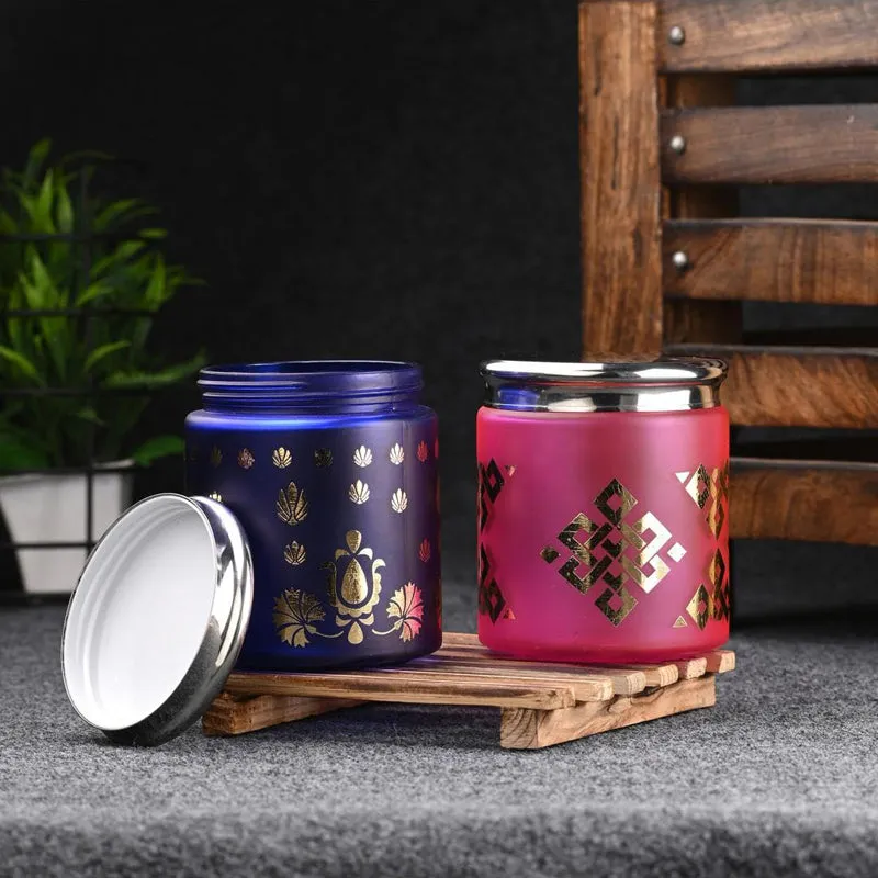 Indian Charm Glass Jar (550 mL Each) - Set Of Two media 1