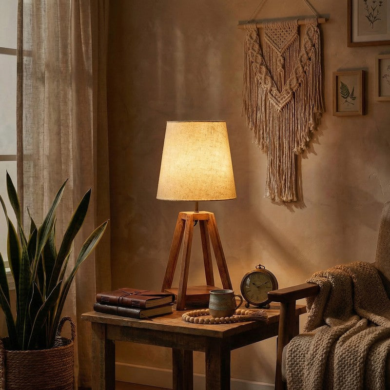 Mavella Jute Table Lamp - Brown,Beige media 3