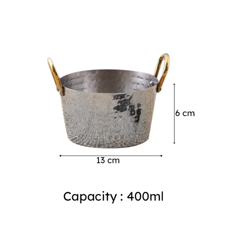 Vintage Allure Hammered Oval Serving Pot - 400 ML media 6