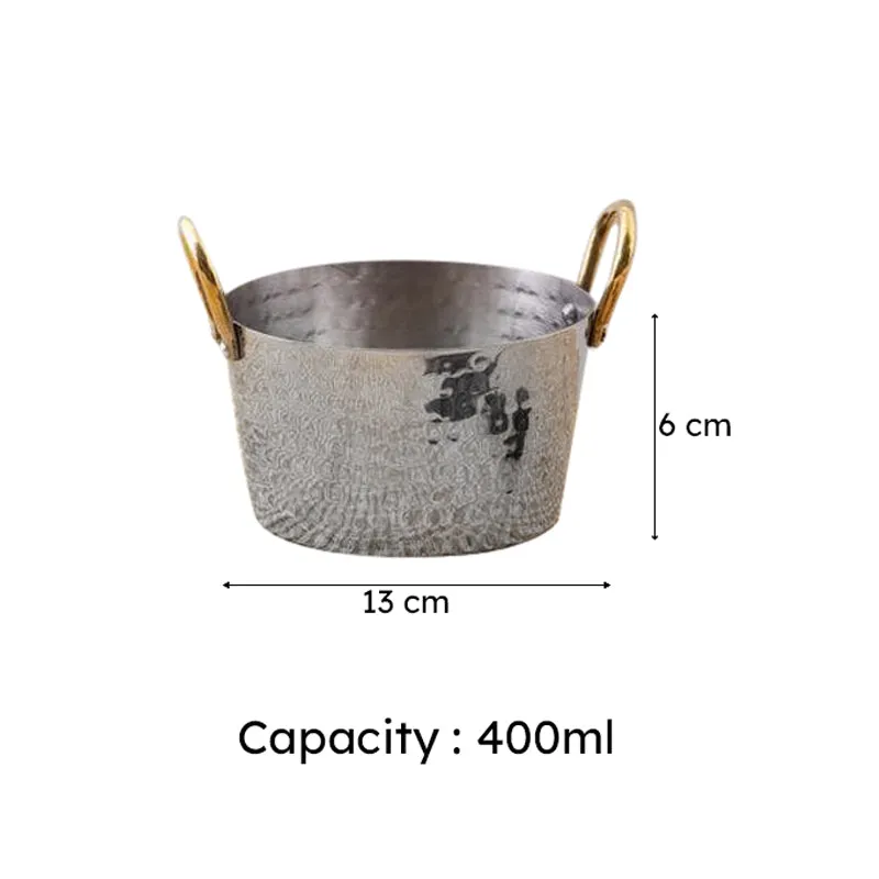 Vintage Allure Hammered Oval Serving Pot - 400 ML media 6