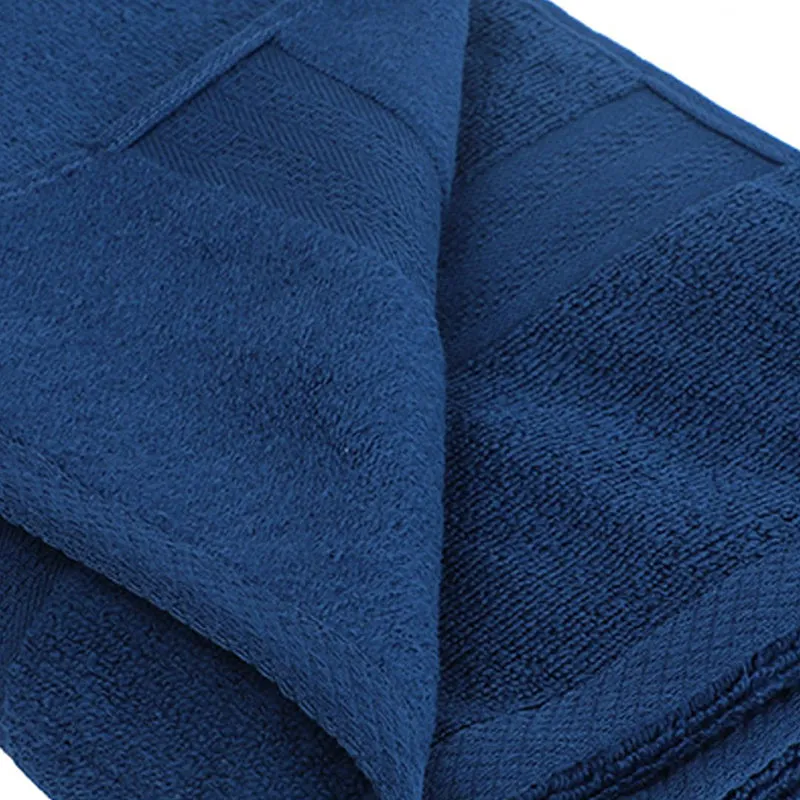 Miorah Bath Towel (Grey & Dark Blue) - Set Of Four media 4