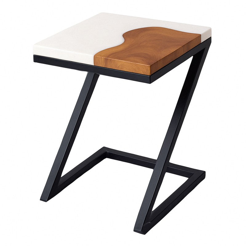 Nirvo Rustic Teak Wood Side Table media 5