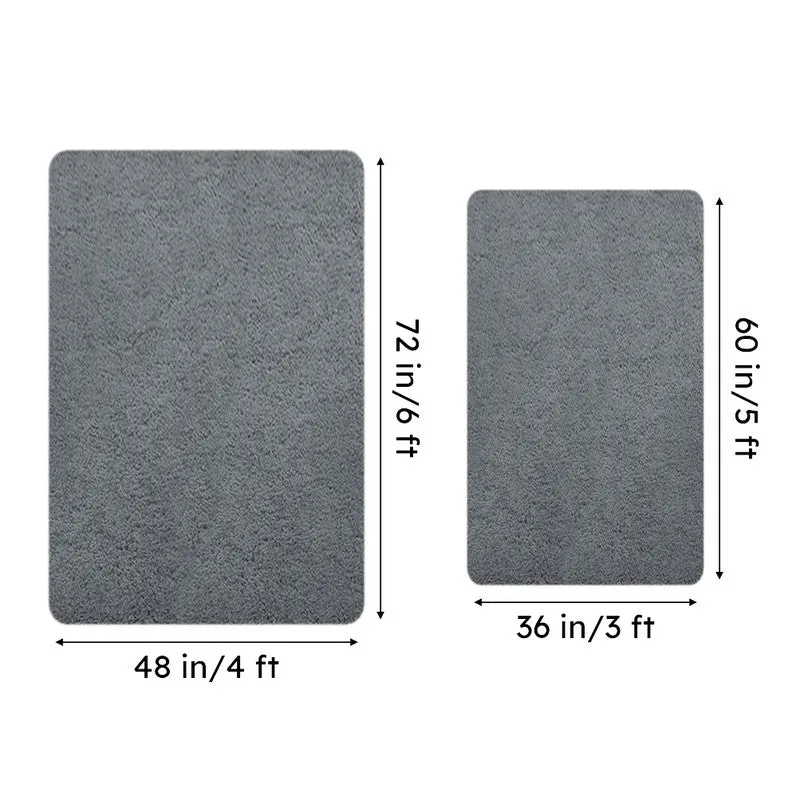 Vegas Luxe Micro Fiber Area Rug - Grey media 7
