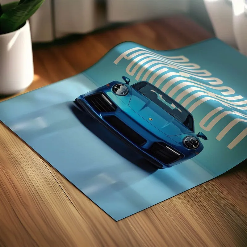 Porsche Passion Wall Poster - Blue media 4