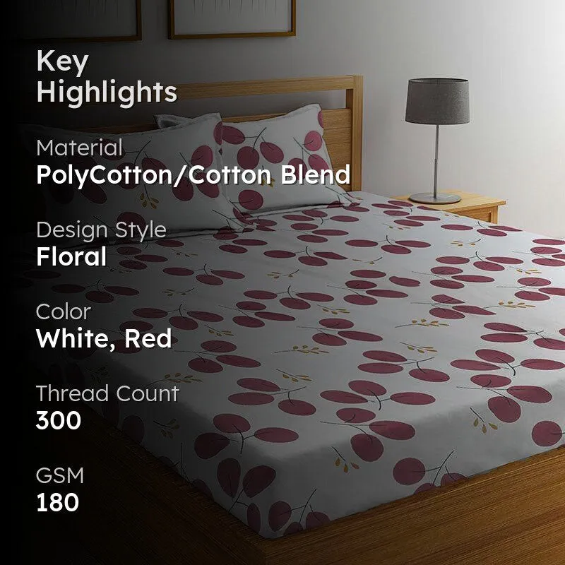 Clara Charm Bedsheet (Cinnamon) - 180 GSM media 2