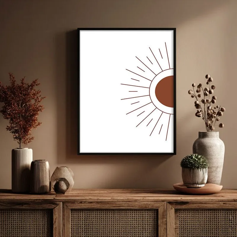 Amber Ray Canvas Wall Painting With Black Frame media 6