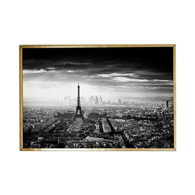 Paris In Camera Film Canvas Wall Painting - Black Frame media 6