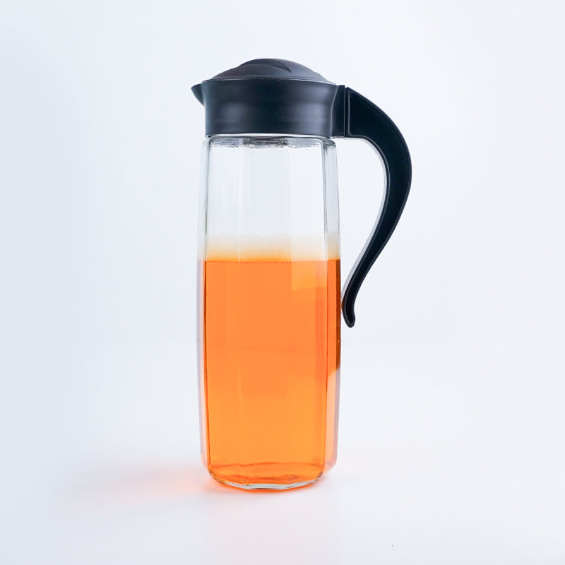Domana Fersha Transparent Jug With Lid (Black) - 1600 ML media 5