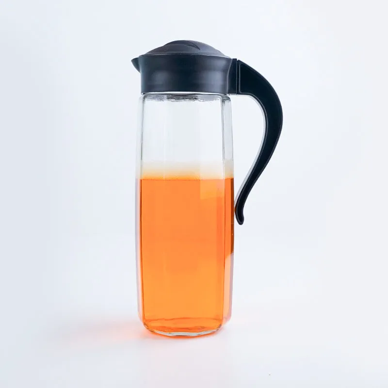 Domana Fersha Transparent Jug With Lid (Black) - 1600 ML media 5