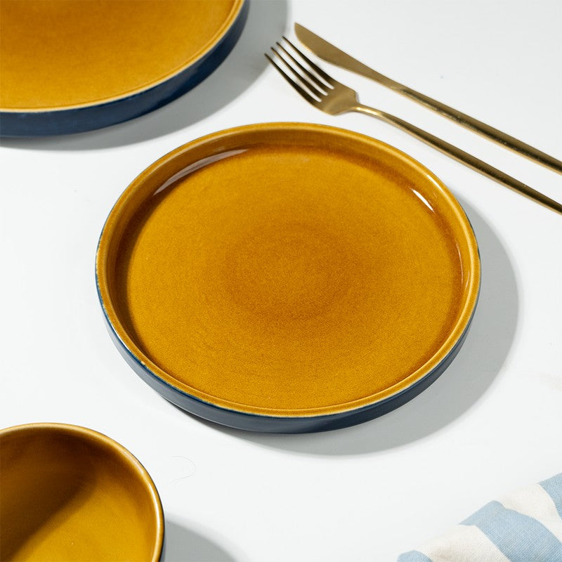 Golden Ceramic Dinner Set (Navy Blue) - 18 Piece Set media 8