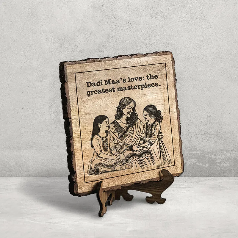 Dadi Maa: Greatest Masterpiece Wood Showpiece - Square media 3