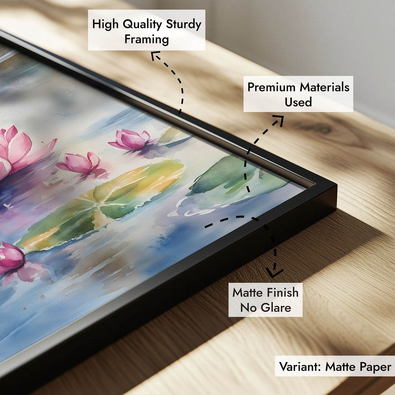 Padmapriya Spiritual Archival Paper Wall Painting With Frame - Black media 7