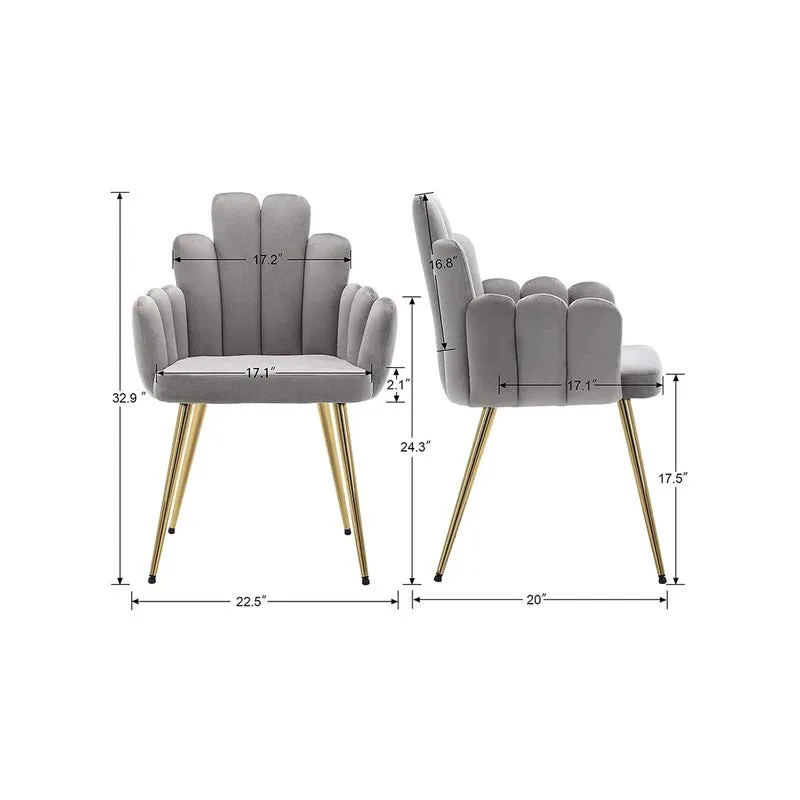 Alverra Metal Accent Chair - Grey media 8