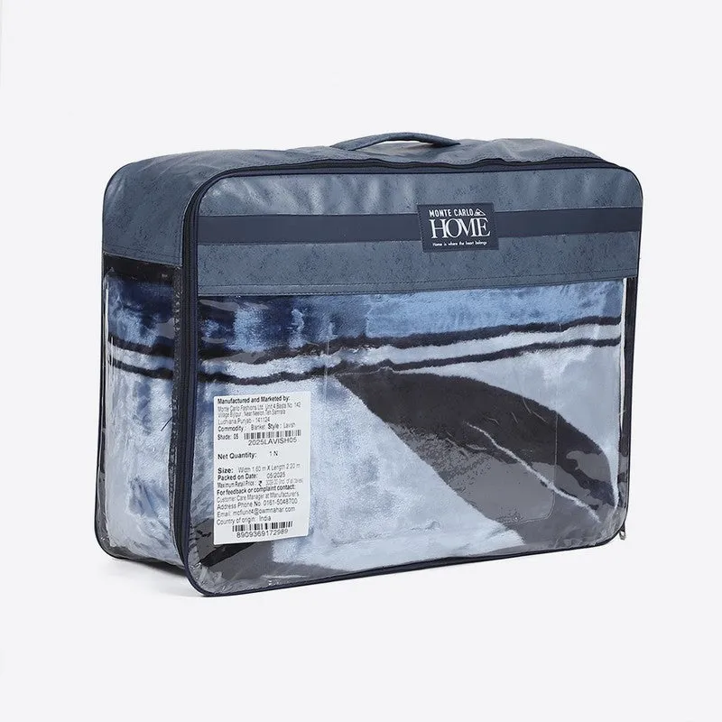 Monte Carlo Midnight Harmony Blanket (Black,Blue) - 895 GSM media 7