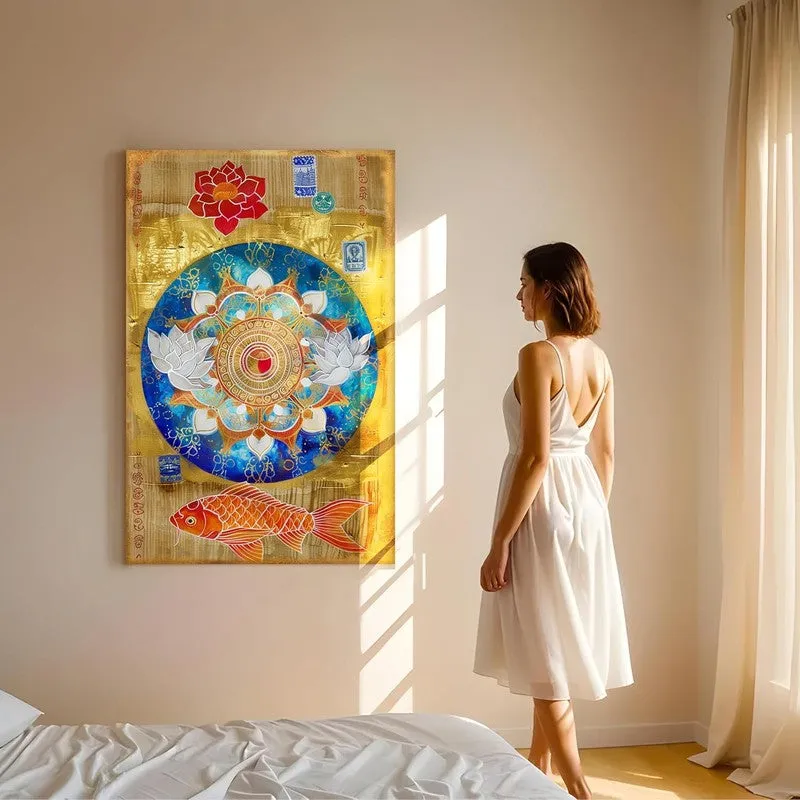 Spectrum Mandala Wall Art Without Frame media 3