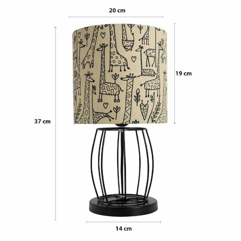 Tall Tales Fabric Table Lamp - Beige,Black media 6