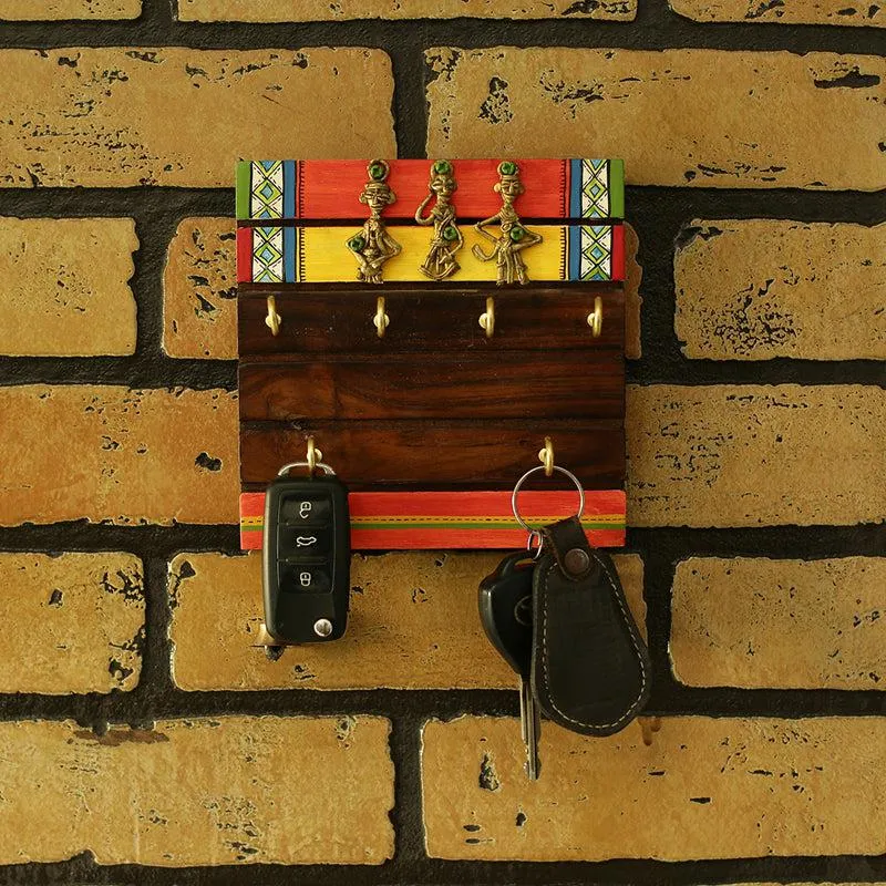 Key Tribe Handpainted Sheesham Wood Key Hook media 3