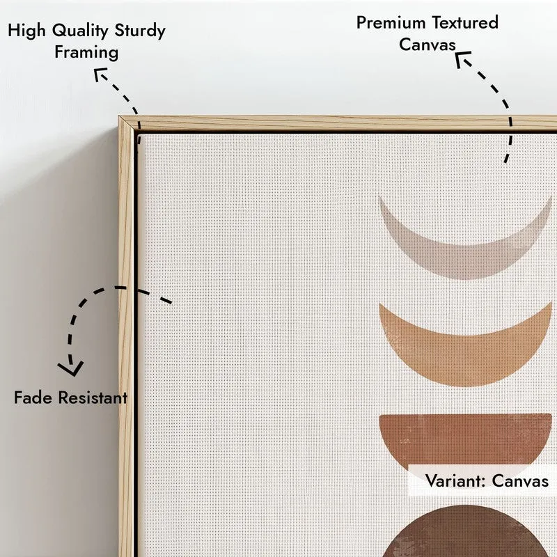 Celestial Balance Canvas Wall Painting With Brown Frame media 7