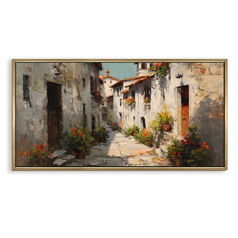 Teal Tales Canvas Wall Painting With Frame media 3